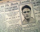 Best Lou Gehrig New York Yankees Baseball Contract Signing 1928 NYC Newspaper